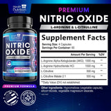 Health Nutrition Naturals: cápsulas de L-Arginina AKG en primer plano.