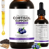 Arkture Cortisol Drops, botella azul lista para uso diario y relajación natural.
