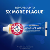 ARM & HAMMER Advance White, pasta con menta, aliento fresco tras cepillado.