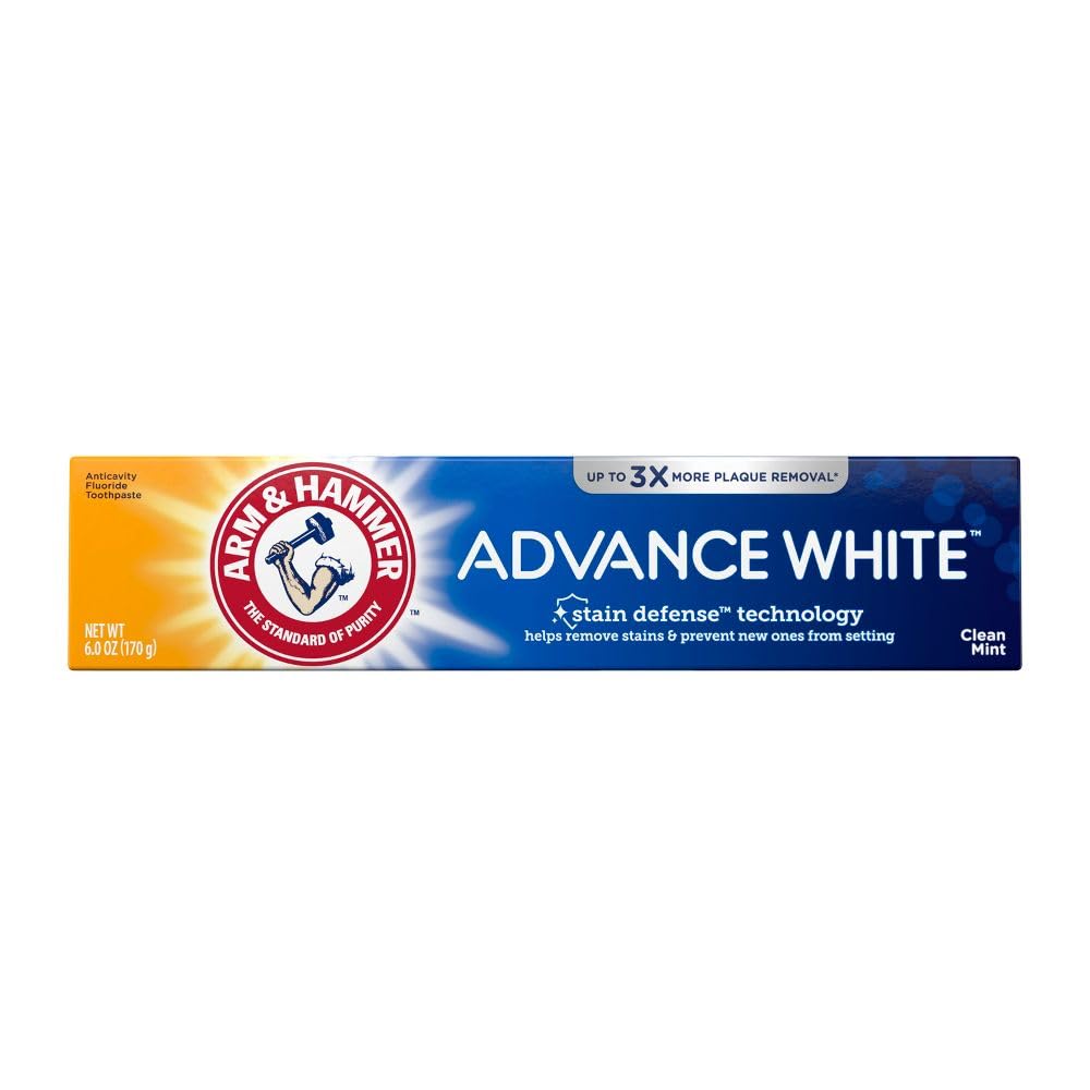 Arm & Hammer Advance White, pack de 2, blanqueamiento visible para sonrisas más claras.