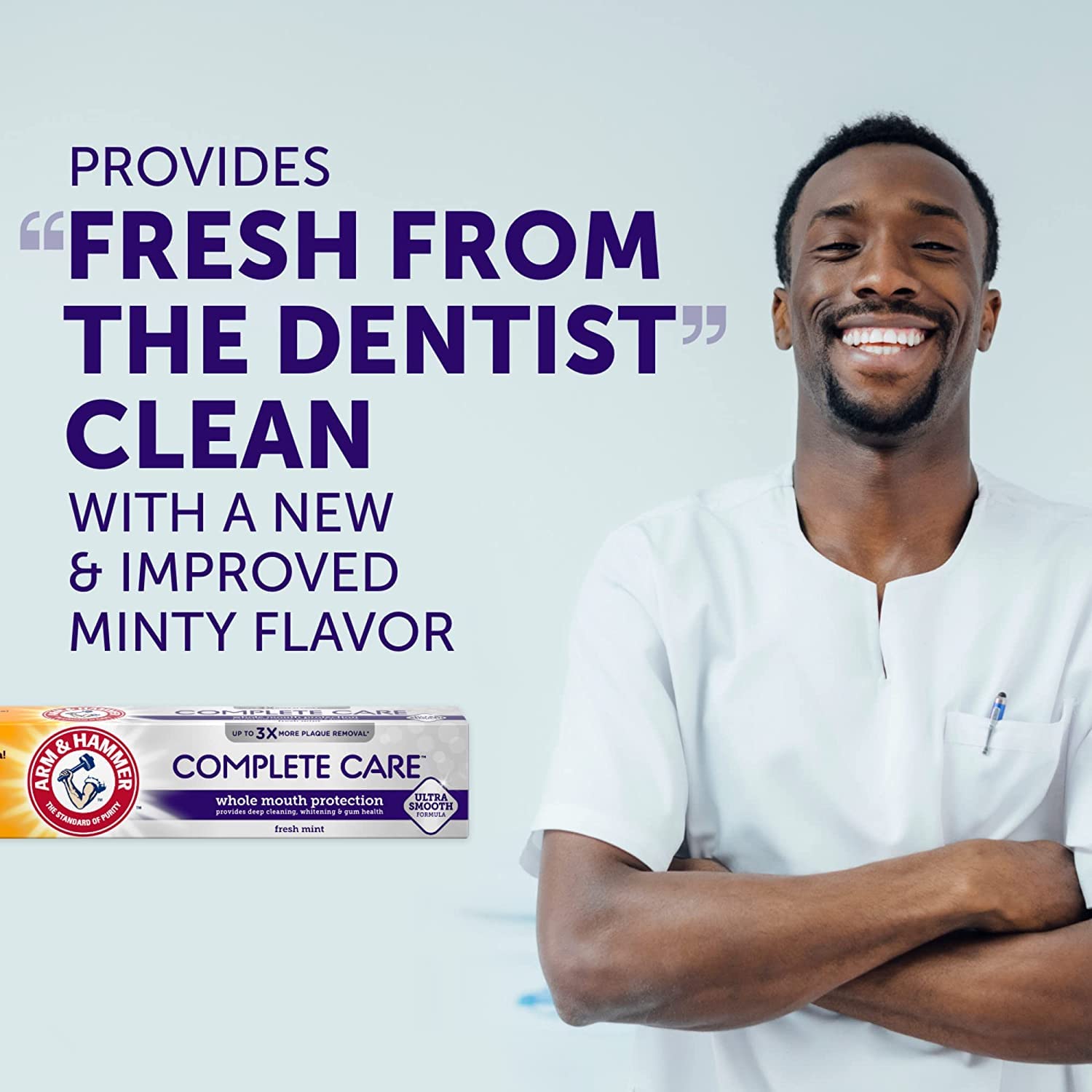 Arm & Hammer Complete Care, tecnología defensa de manchas para prevenir nuevas manchas.