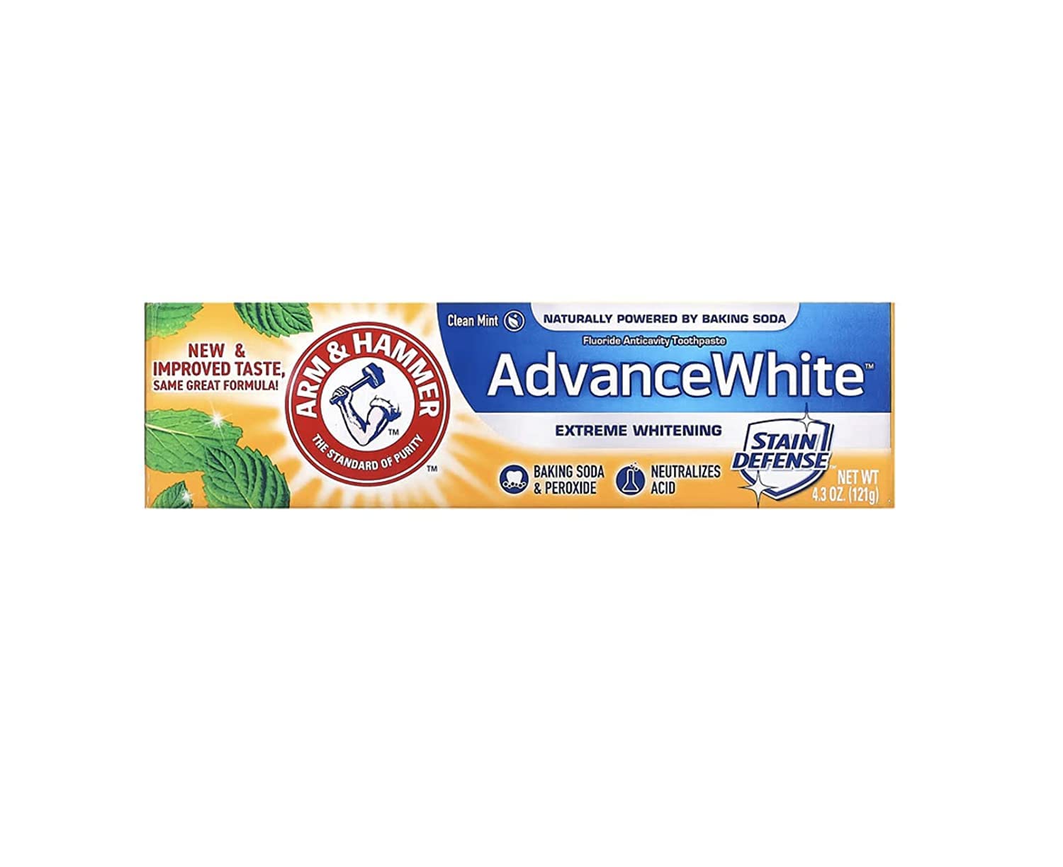 Arm & Hammer Advance White: pasta dental con bicarbonato y peróxido para blanqueamiento extremo.