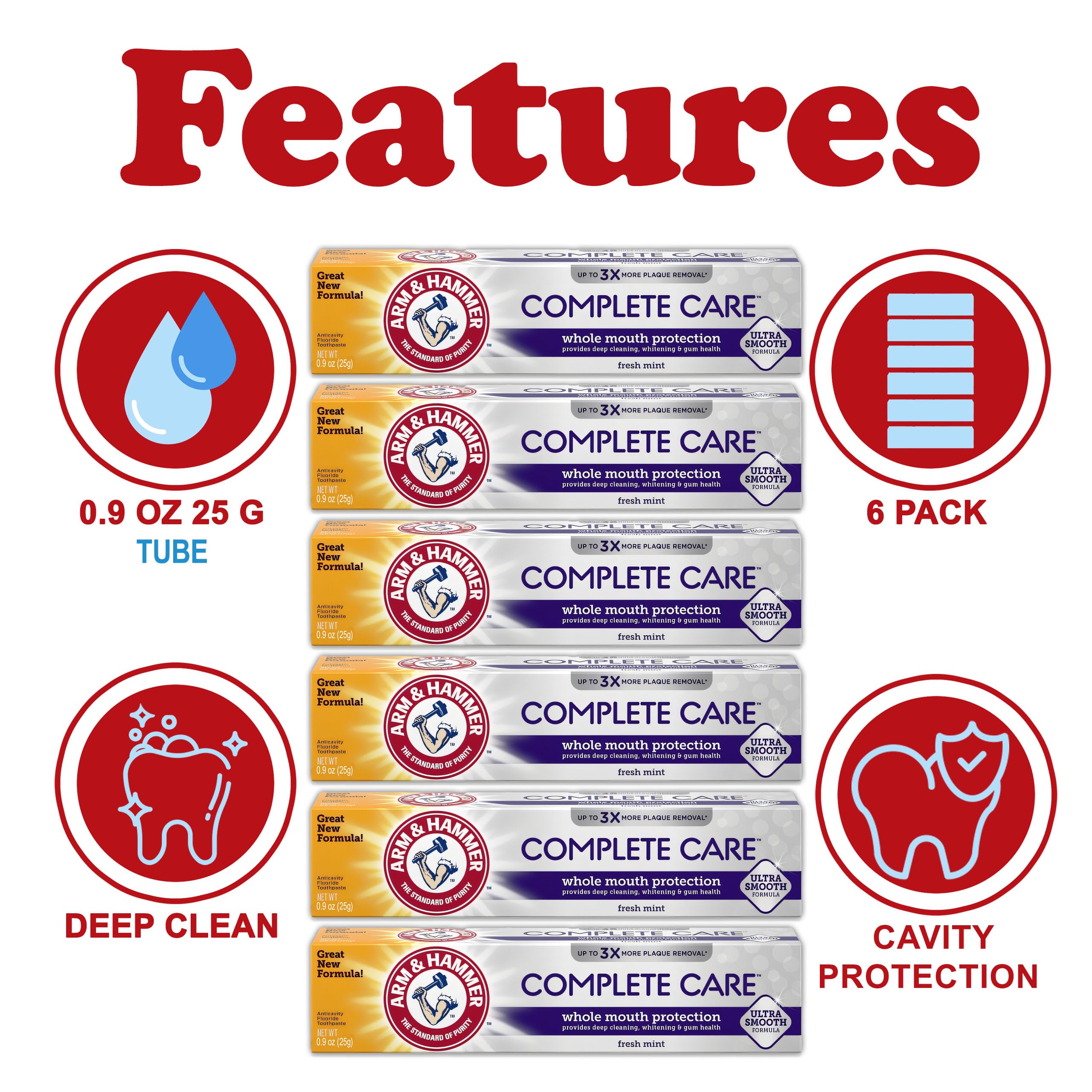 Arm & Hammer pasta dental blanqueamiento suave para eliminar manchas superficiales.