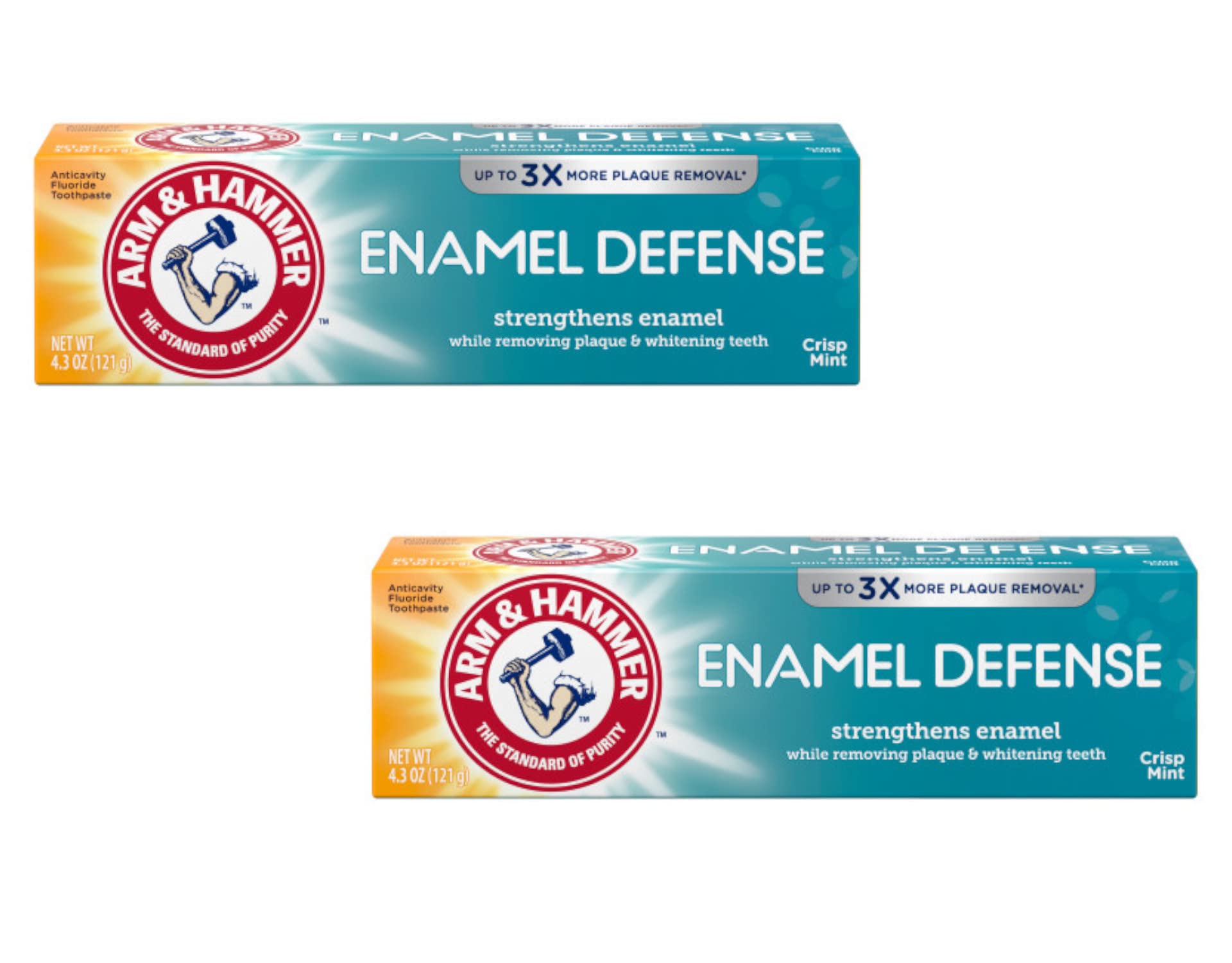 Arm & Hammer Enamel Defense pasta dental menta para uso diario.