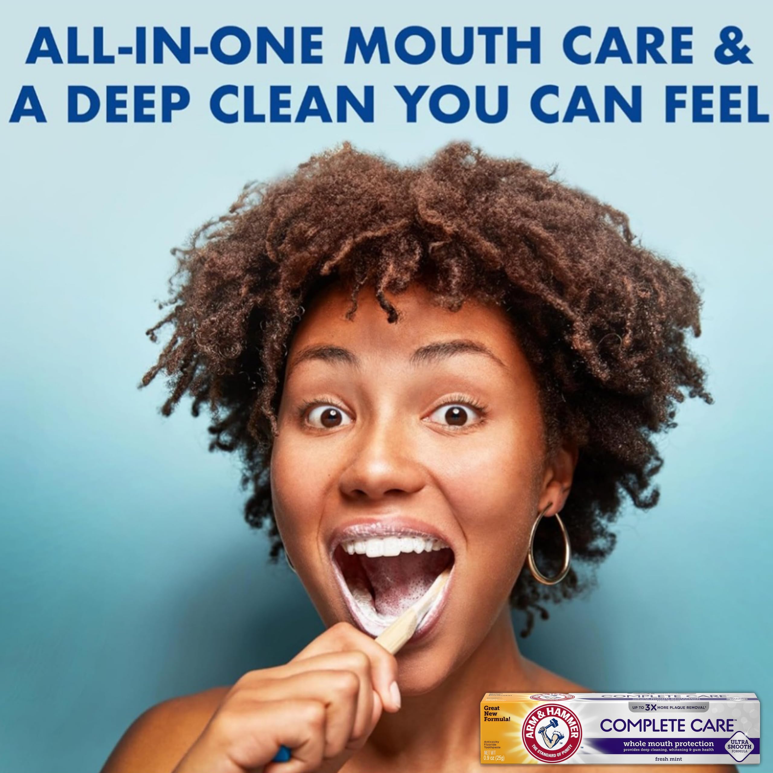 Arm & Hammer pasta dental tamaño viaje ideal para bolso, oficina o gimnasio.