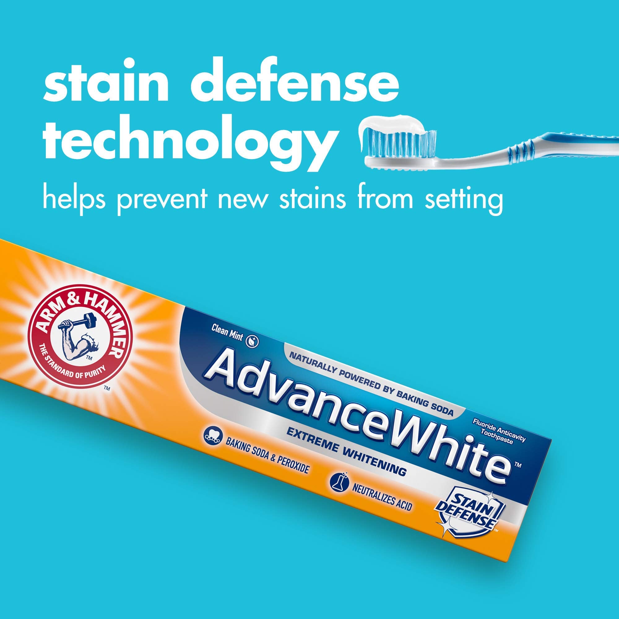 Arm & Hammer pack 12 detrás: información clara de uso y beneficios.