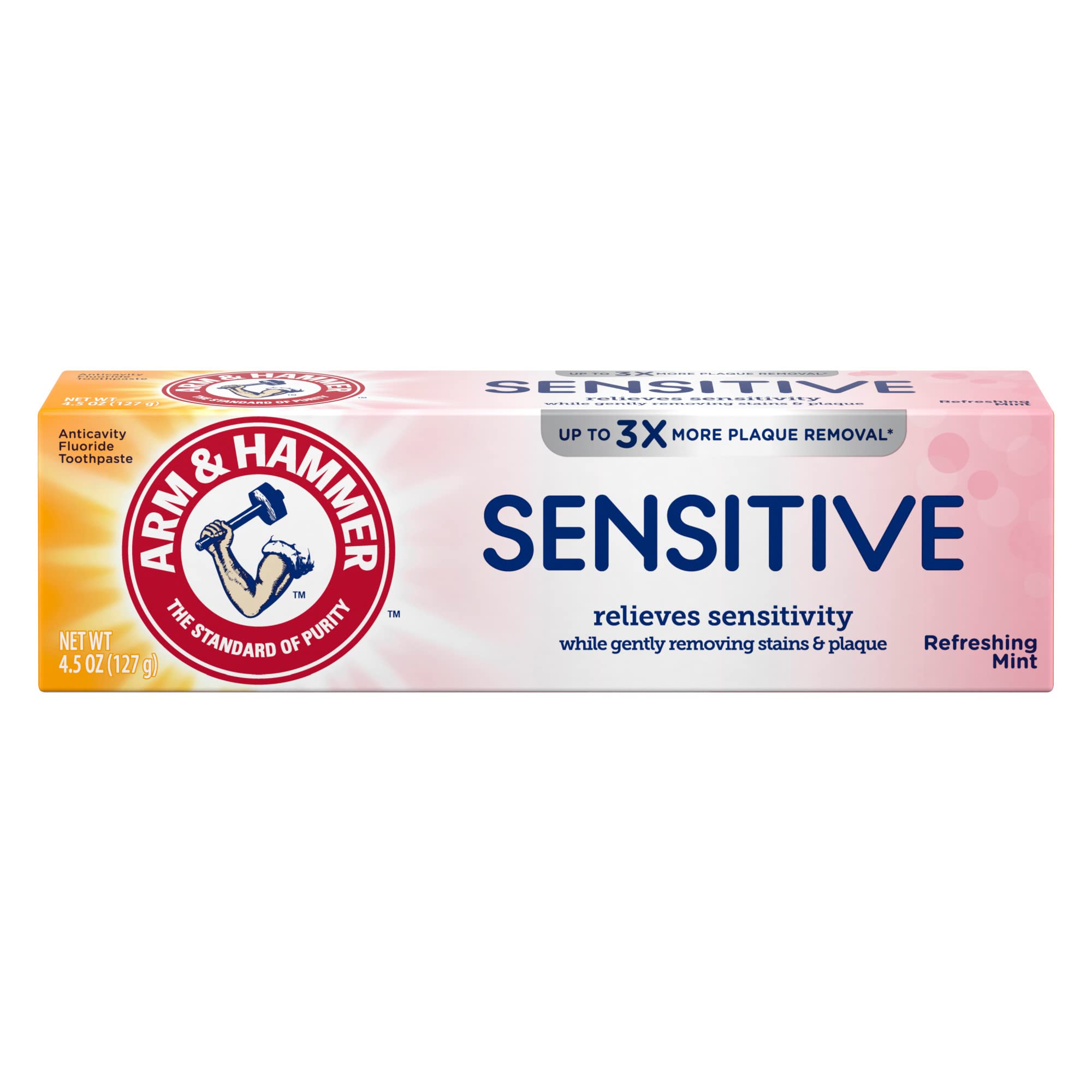 Arm & Hammer sensible para dientes sensibles, tubo de pasta con menta para alivio suave.