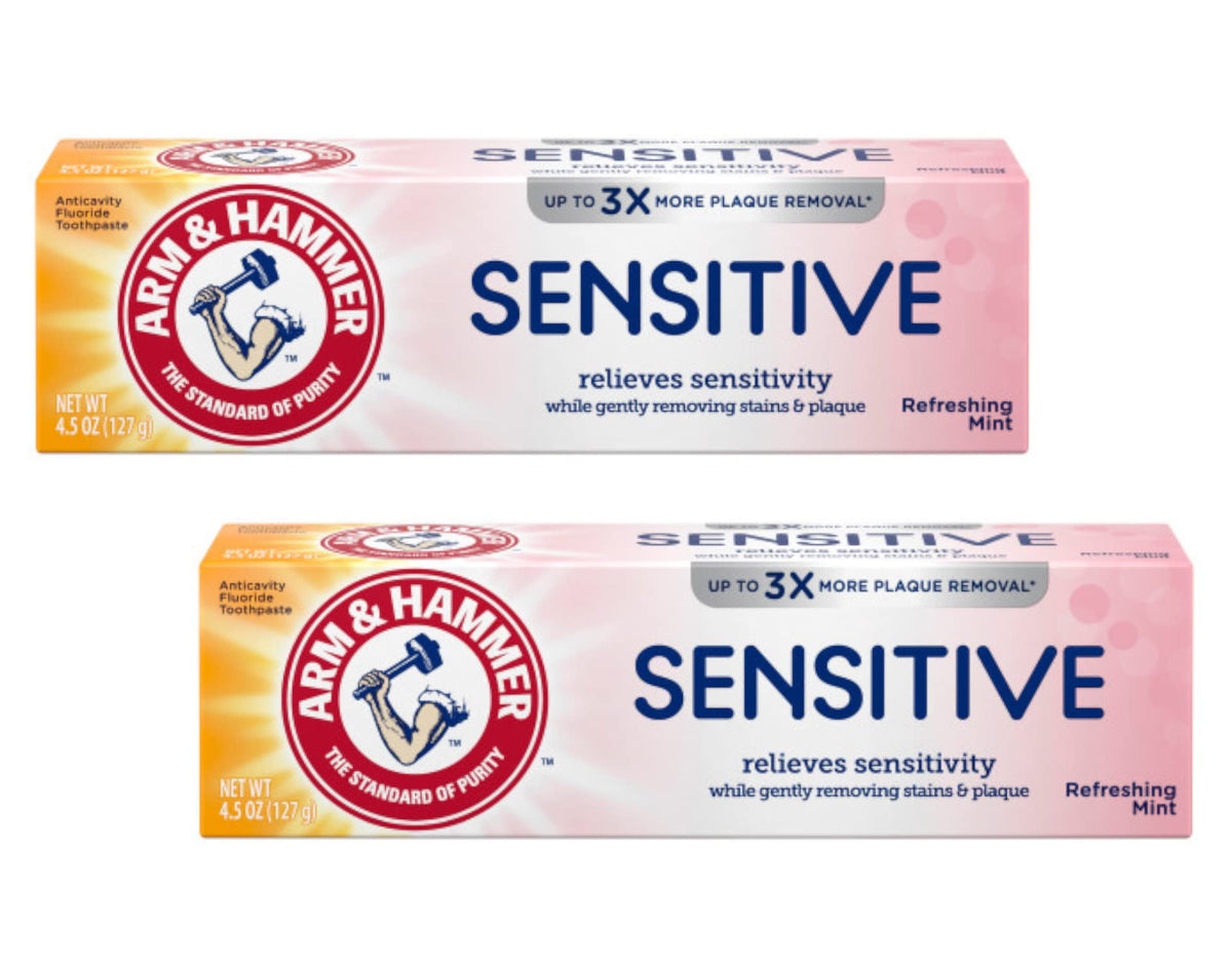 Arm & Hammer Pasta dientes sensibles, empaque 2, alivio suave de la sensibilidad.