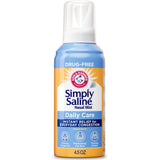Botella ARM & HAMMER Salina Simple para alivio diario de congestión nasal.