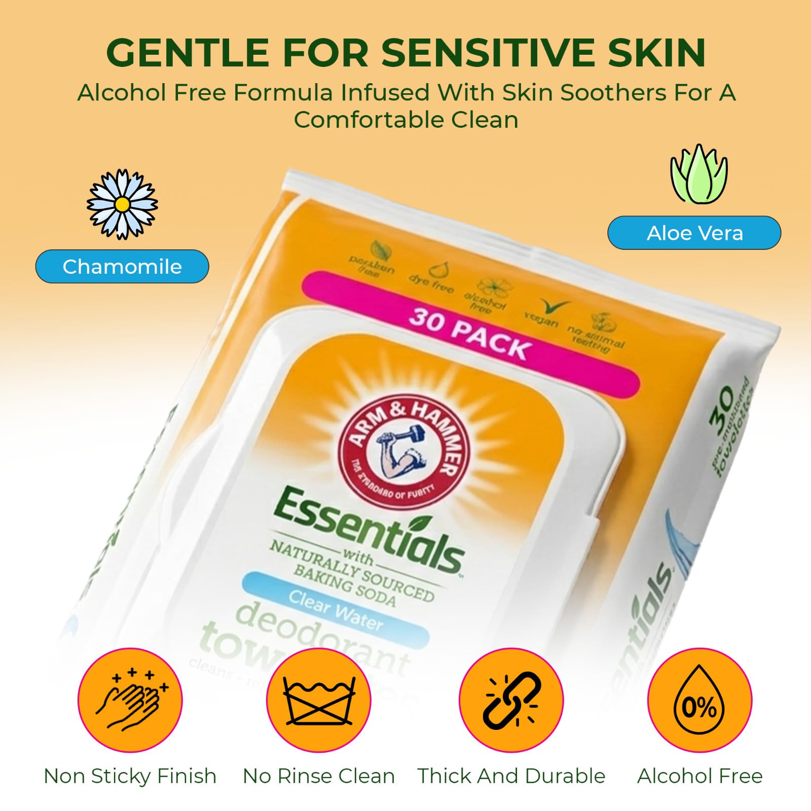 Arm & Hammer textura gruesa para limpieza eficaz en camping y actividades