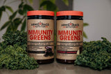 Arms Race Nutrition Immunity Greens — batido listo para incluir en la rutina diaria.