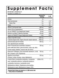 Arms Race Nutrition Immunity Greens — etiqueta de ingredientes con probióticos y enzimas para absorción.