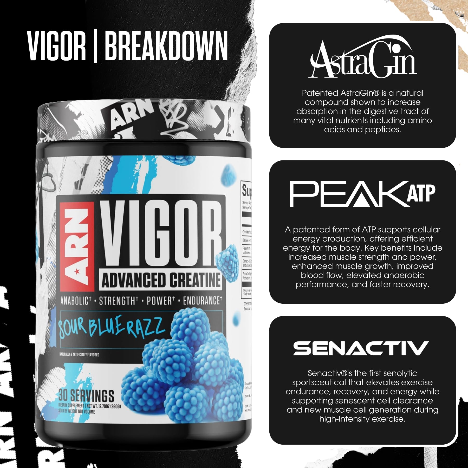 ARN Vigor sorbet-arcoiris: sabor agradable para una experiencia de entrenamiento.