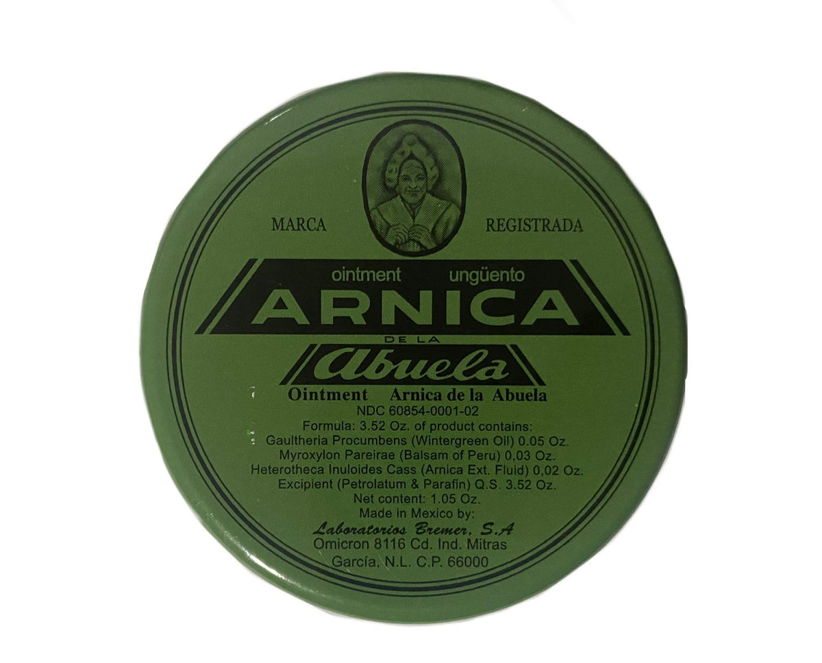 Pomada Arnica de la Abuela en envase plástico, uso tópico para la piel
