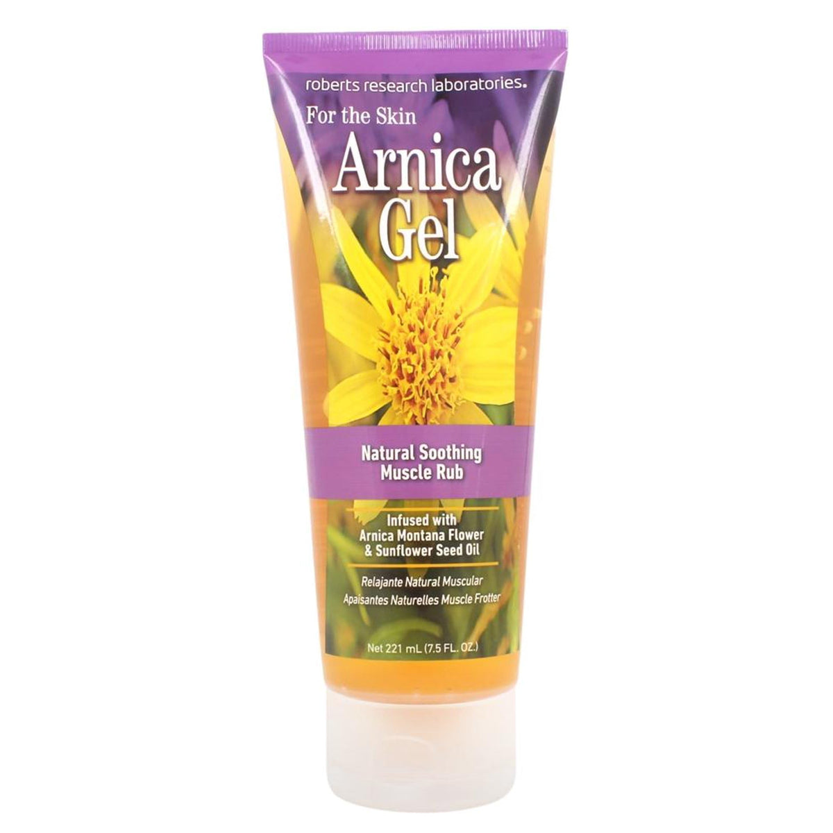 Robert Research Laborator Arnica Gel en tubo de 7.5 oz para uso externo y molestias musculares