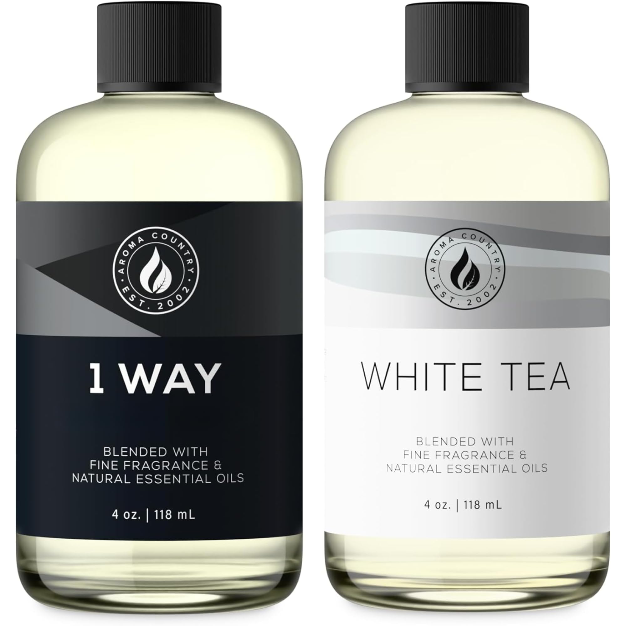 AROMA COUNTRY dos-pack té blanco y 1 Way Miami, aceite para difusor para ambientar espacios