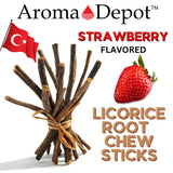 Aroma Depot Regaliz Fresa Stick, primer plano, sabor fresa suave