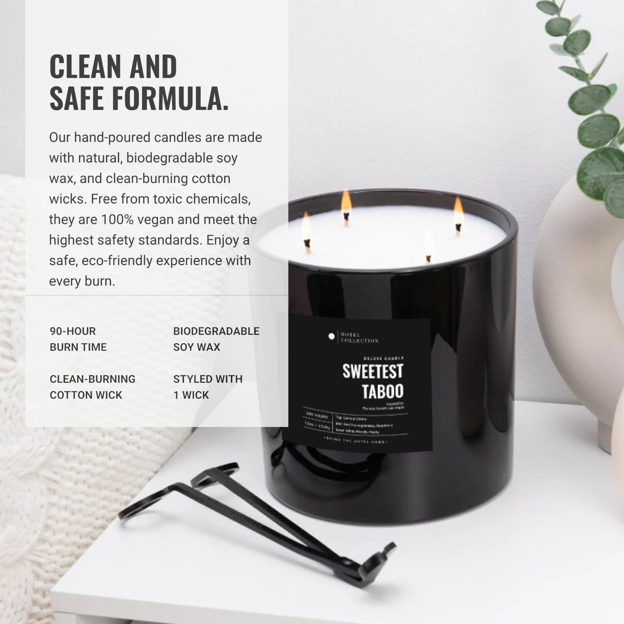 Aroma360 Black Velvet vela encendida: llama cálida para noches acogedoras