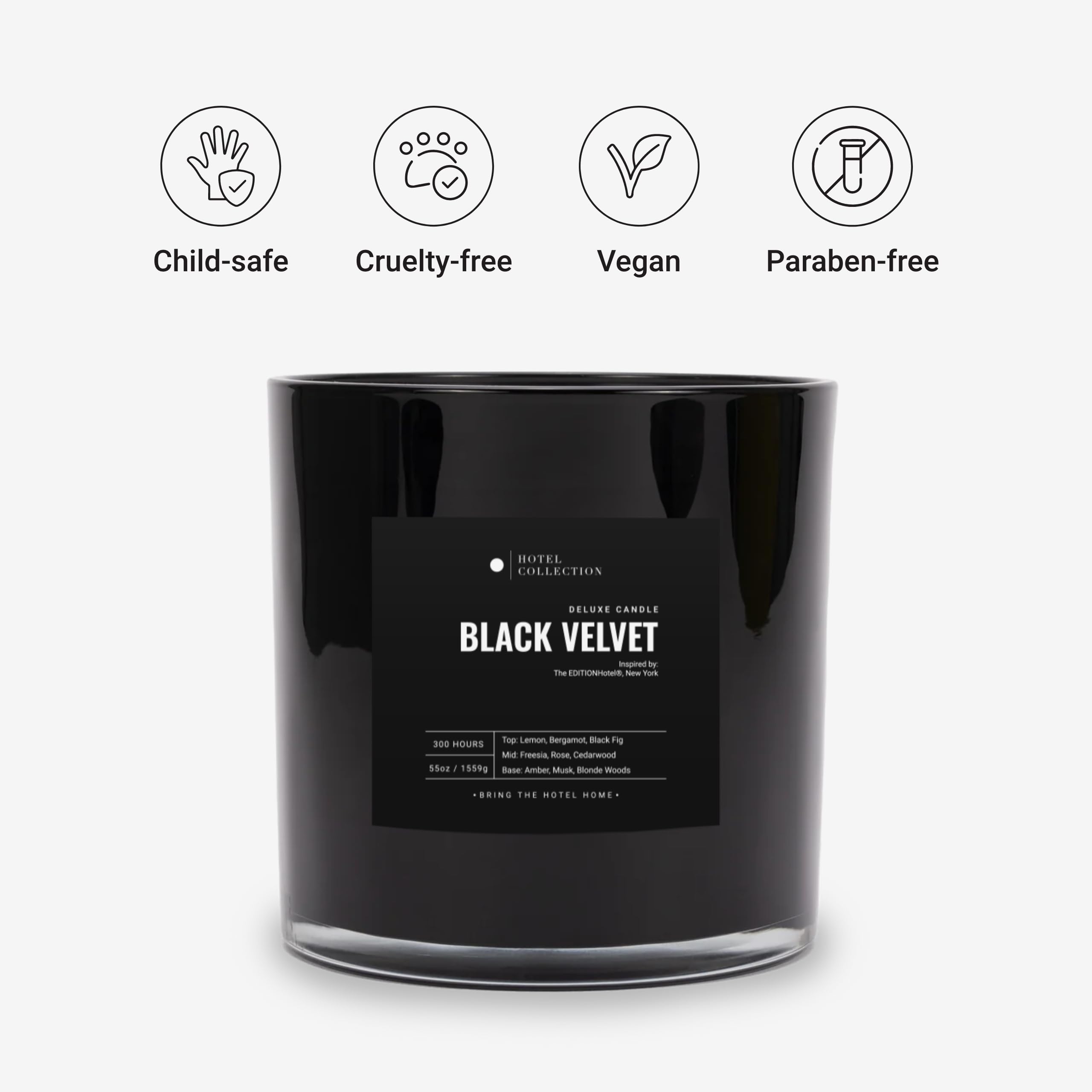 Aroma360 Black Velvet vela etiqueta: detalle premium para interiores lujosos