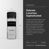 Aroma360 Chandelier: etiqueta cercana, diseño premium de fragancia.