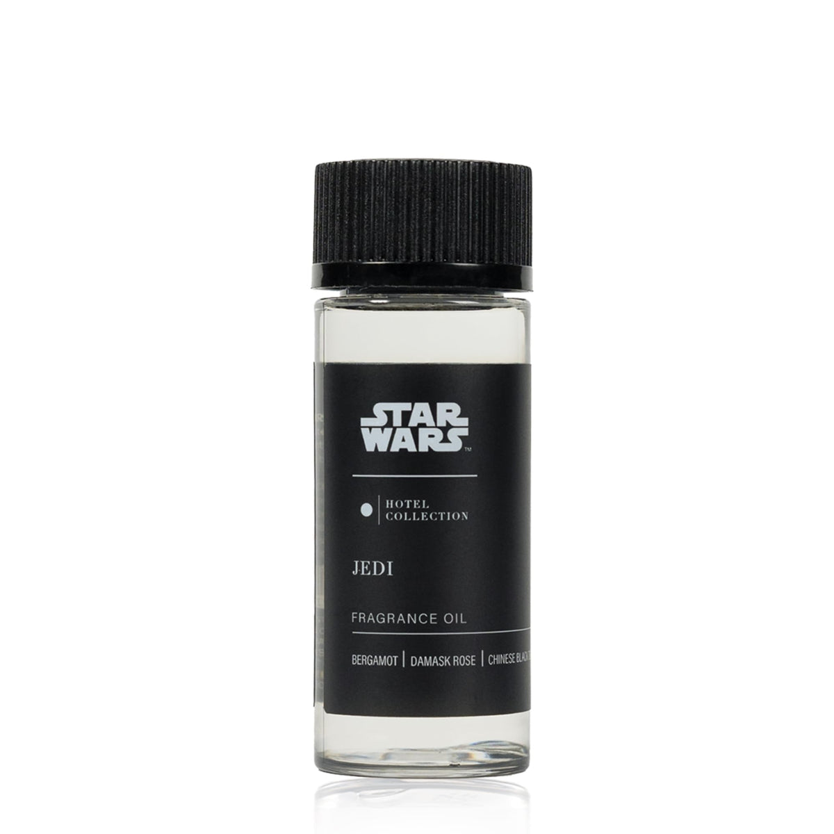 Aroma360 Jedi: aceite aromático en botella, enfoque lado claro para ambiente tranquilo.