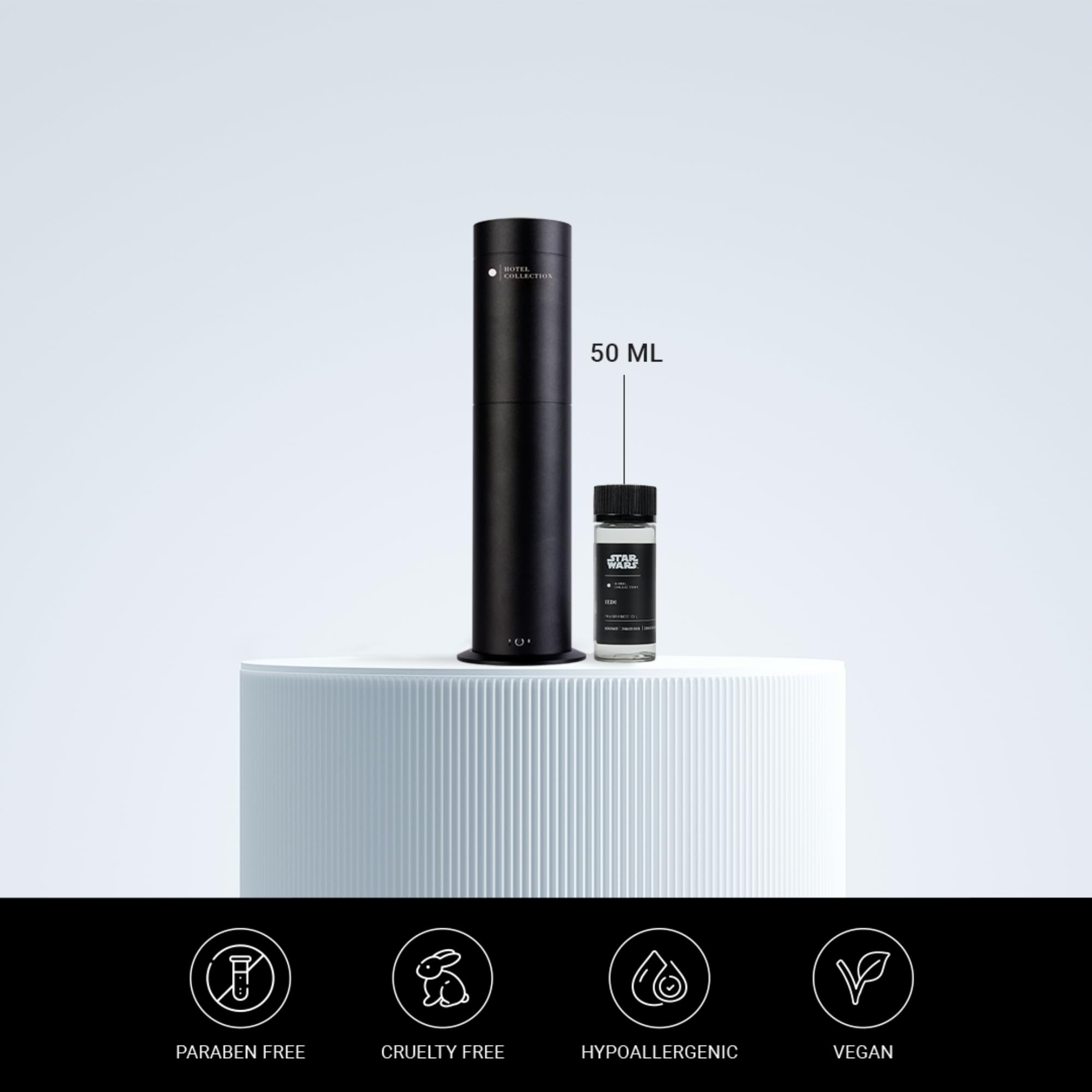Aroma360 Jedi: difusor de lujo, primer plano para calma y claridad.