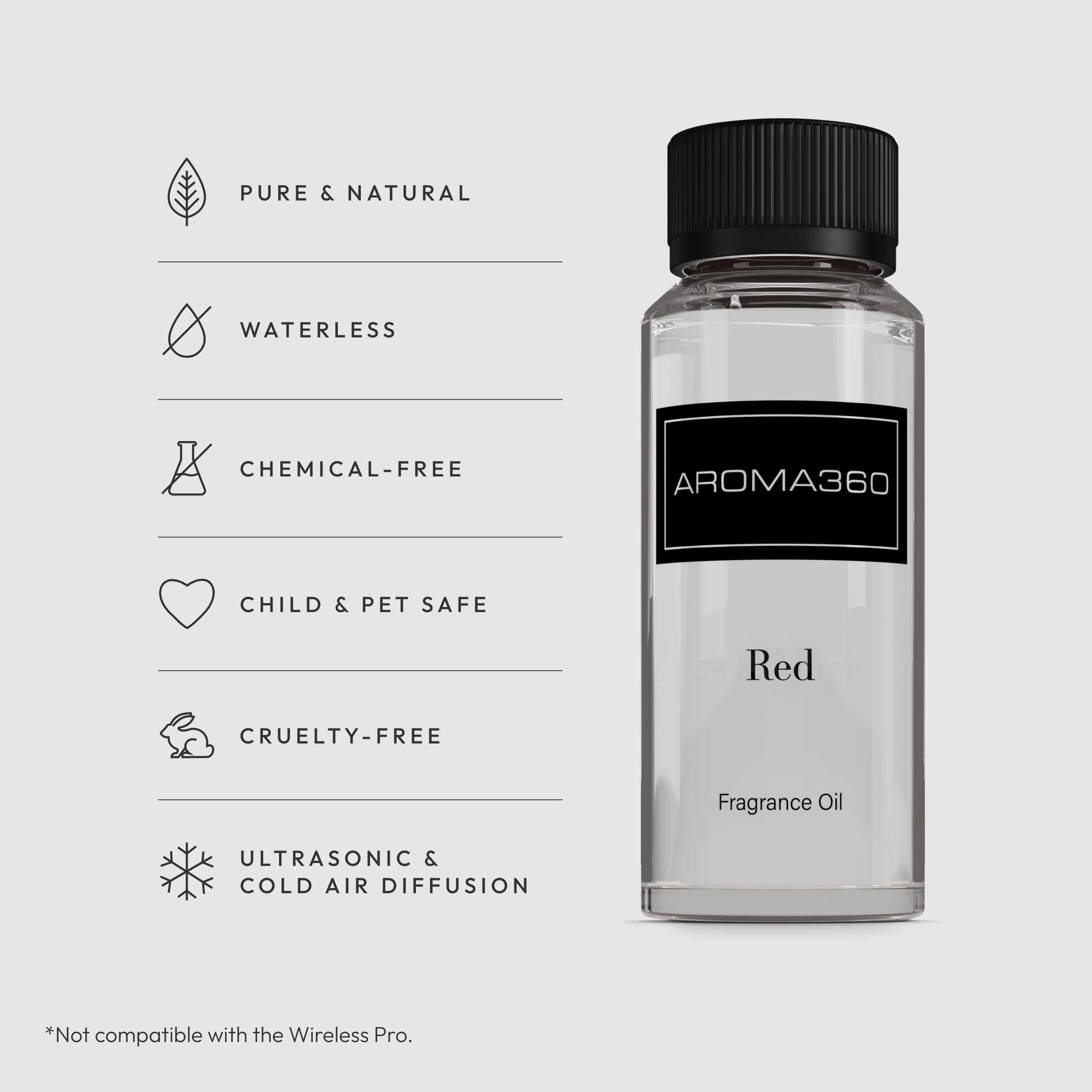 Aroma360 Difusor Rojo en ambiente moderno ofrece fragancia de lujo.