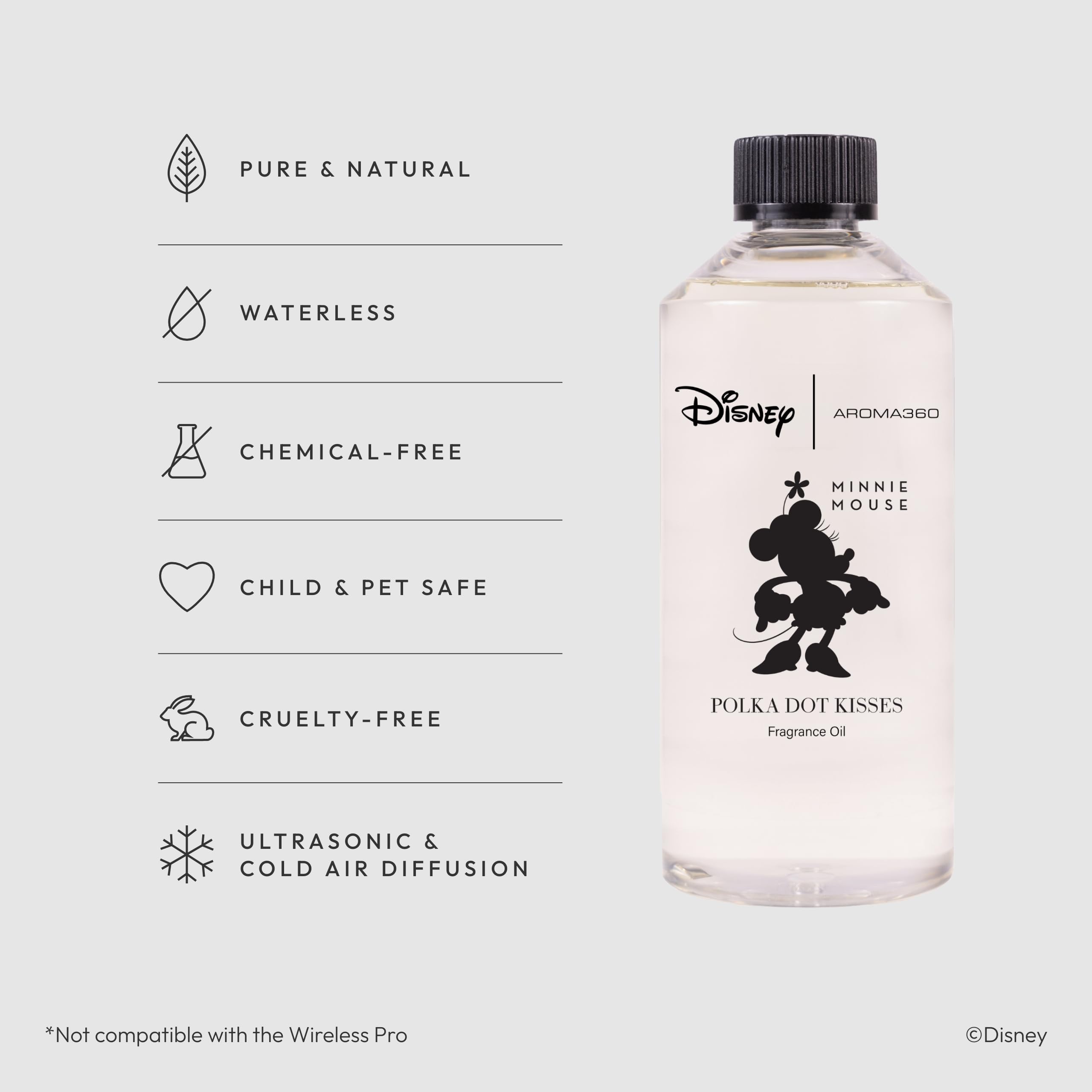 Aroma360 Disney Polka Dot Kisses: notas rosa-oud para ambientar con elegancia y calidez.