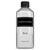 Aroma360 Rojo 500 ml detalle de la botella para un hogar elegante.