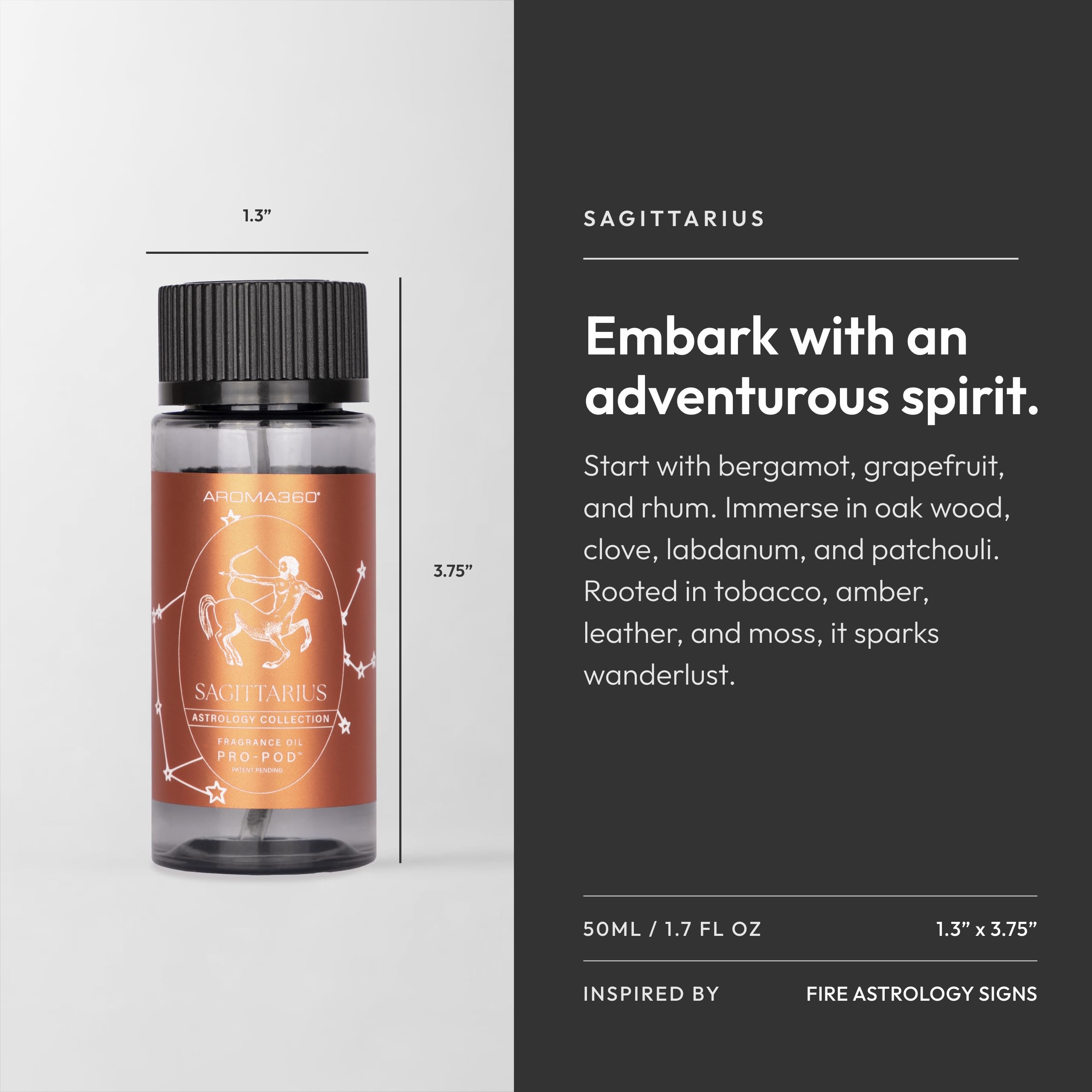 Aroma360 Sagittarius Pro-Pod notas ron-clavo-musgo para un ambiente hotelero