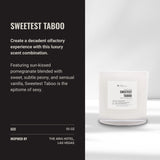 Aroma360 Sweetest Taboo, frutos rojos y peonía para un ambiente decadente.