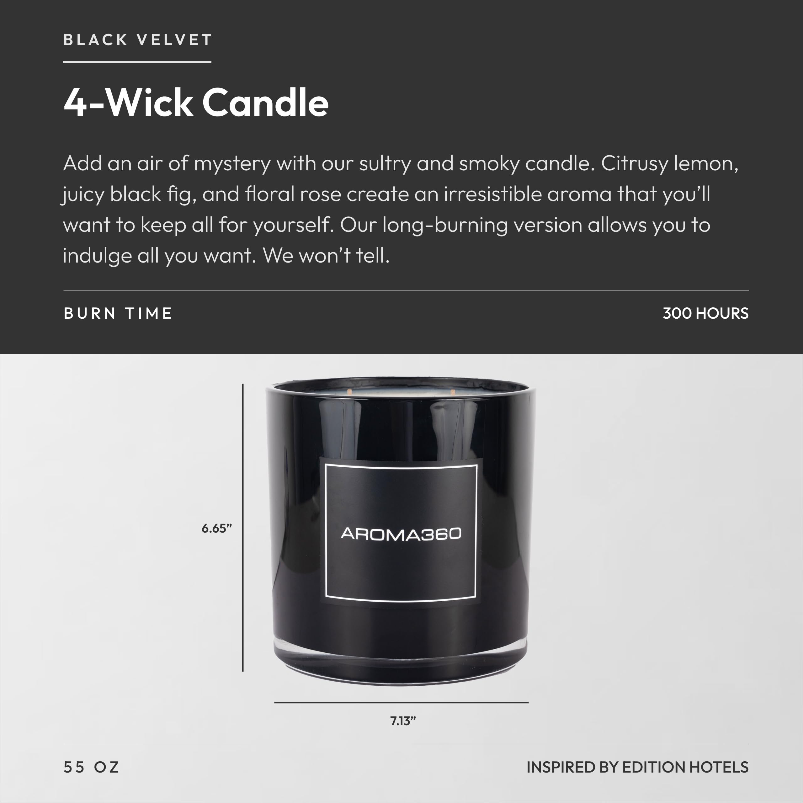 Aroma360 vela con notas medias de fresia y rosa para un toque elegante