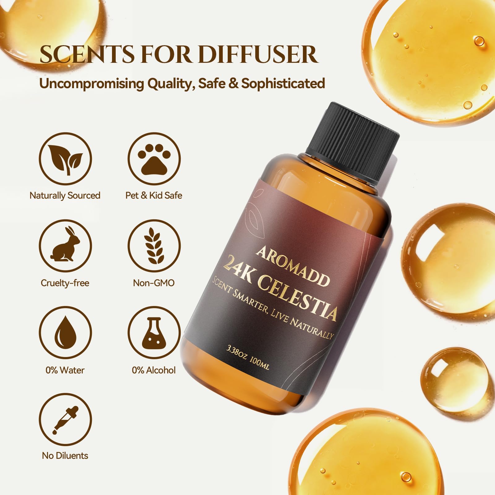 Aromadd 24K Celestia: fragancia cálida con jengibre para espacios de convivencia