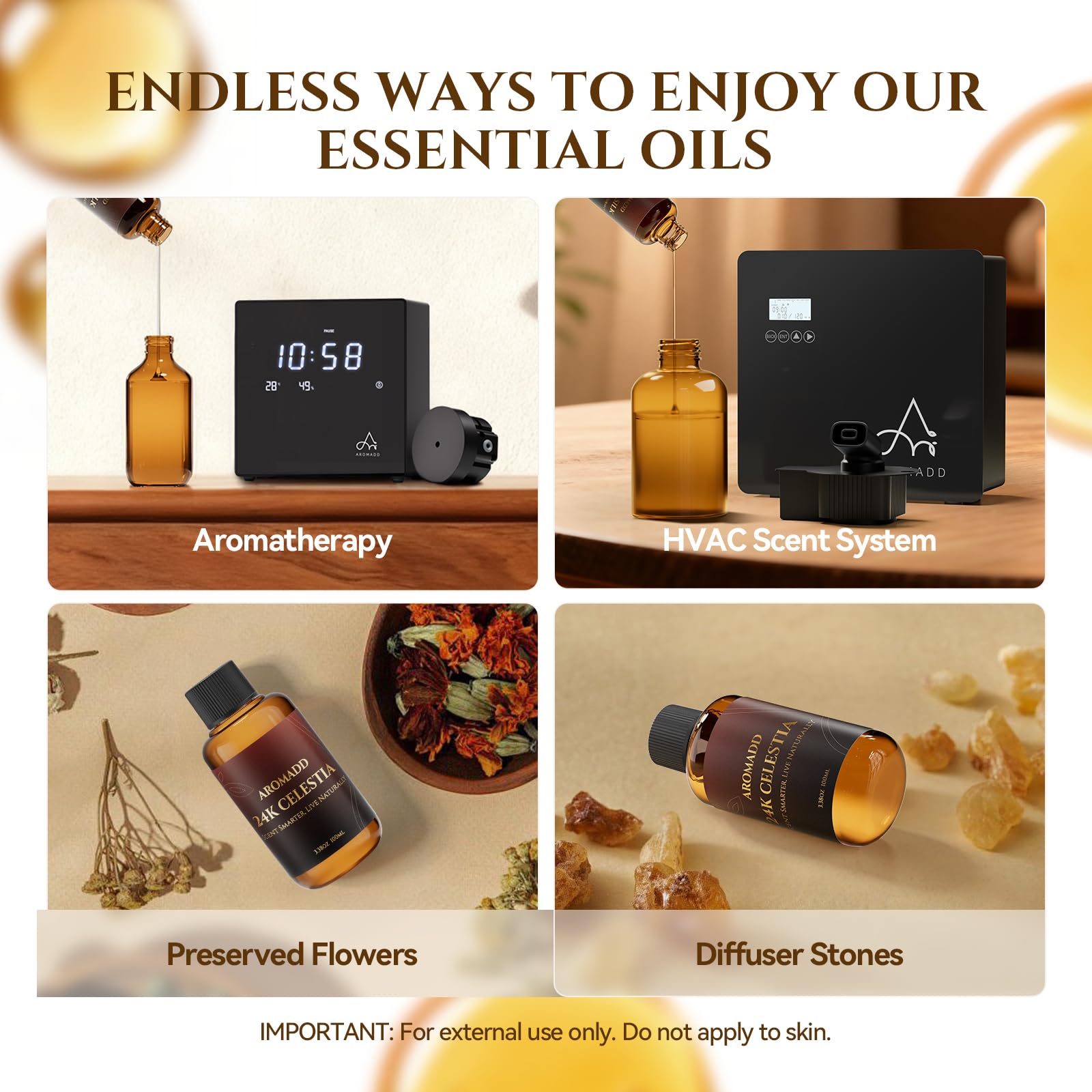 Aromadd 24K Celestia: fragancia vegana y libre de crueldad para uso hogareño