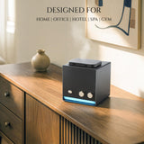 Aromadd diseño negro titanio elegante que complementa cualquier ambiente