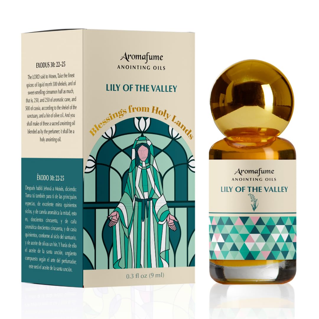 Aromafume Lirio de los Valles, botella de aceite de unción para oraciones y renovación