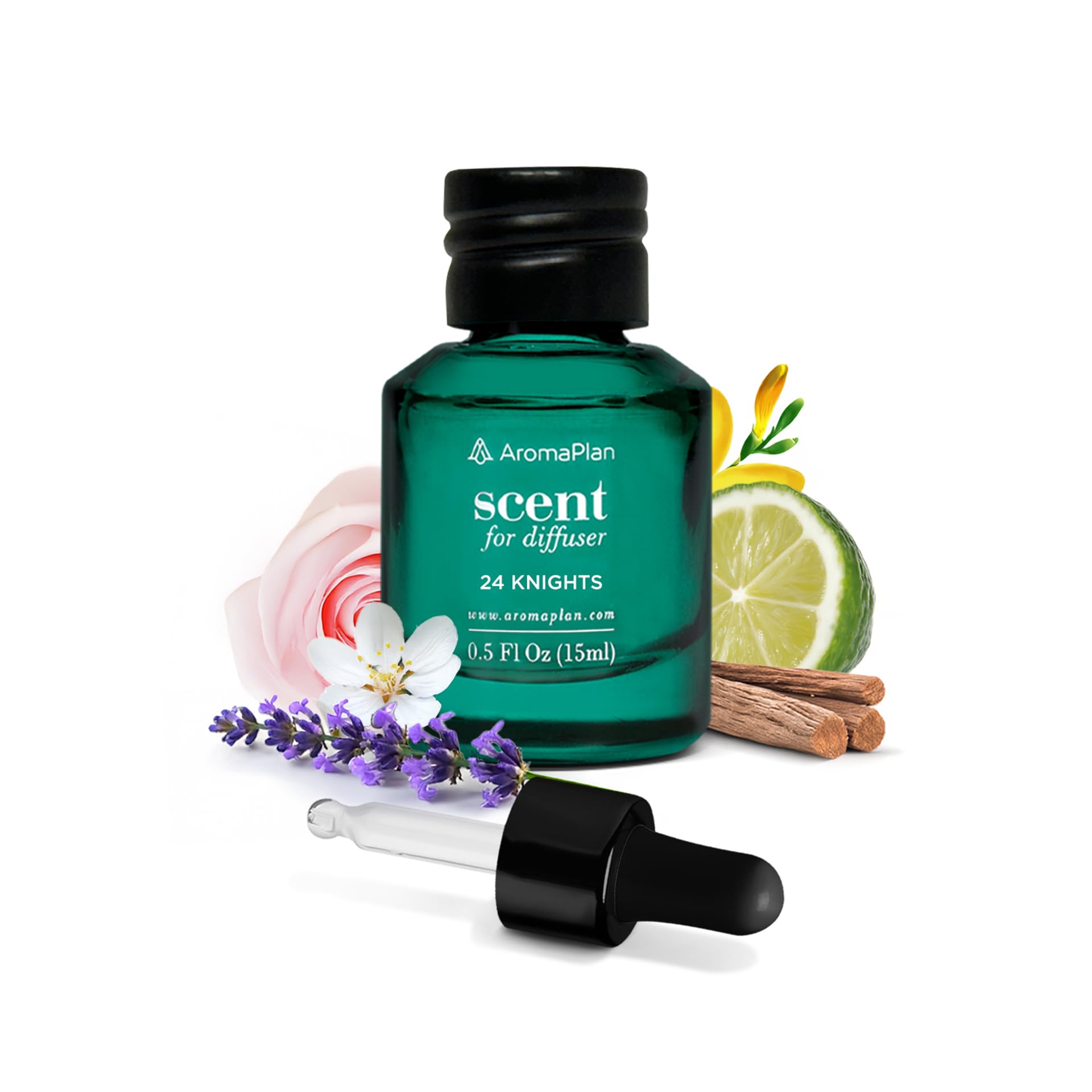 aromaplan 24 Knights: botella de vidrio con gotero para control preciso de fragancia