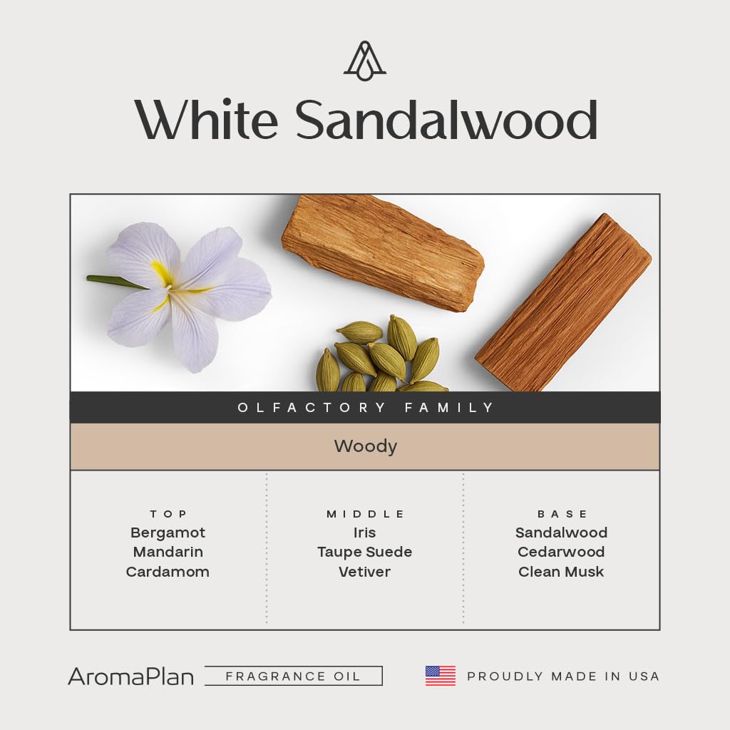 Aromaplan Aceite Sandalo Blanco, difusor de aire frio para espacios sin agua.