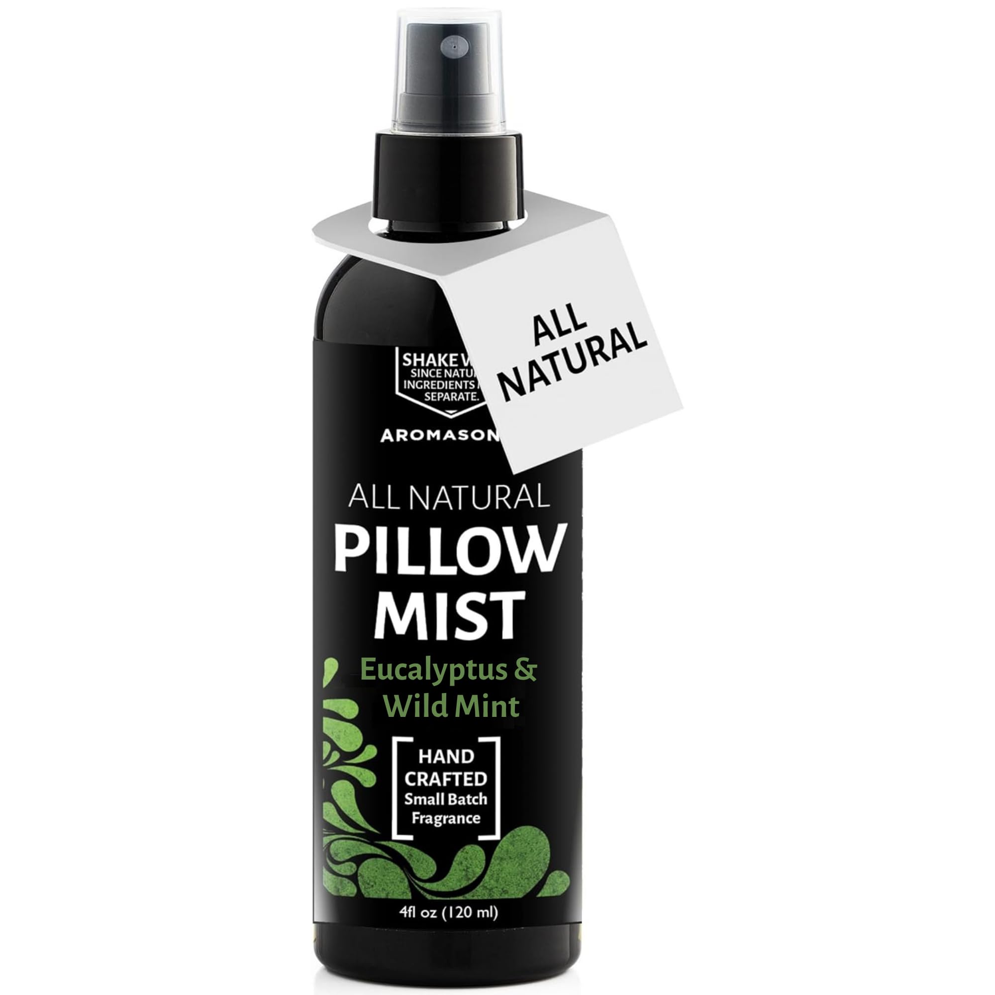 Aromasong: botella de spray para almohada con eucalipto y menta para calma nocturna.