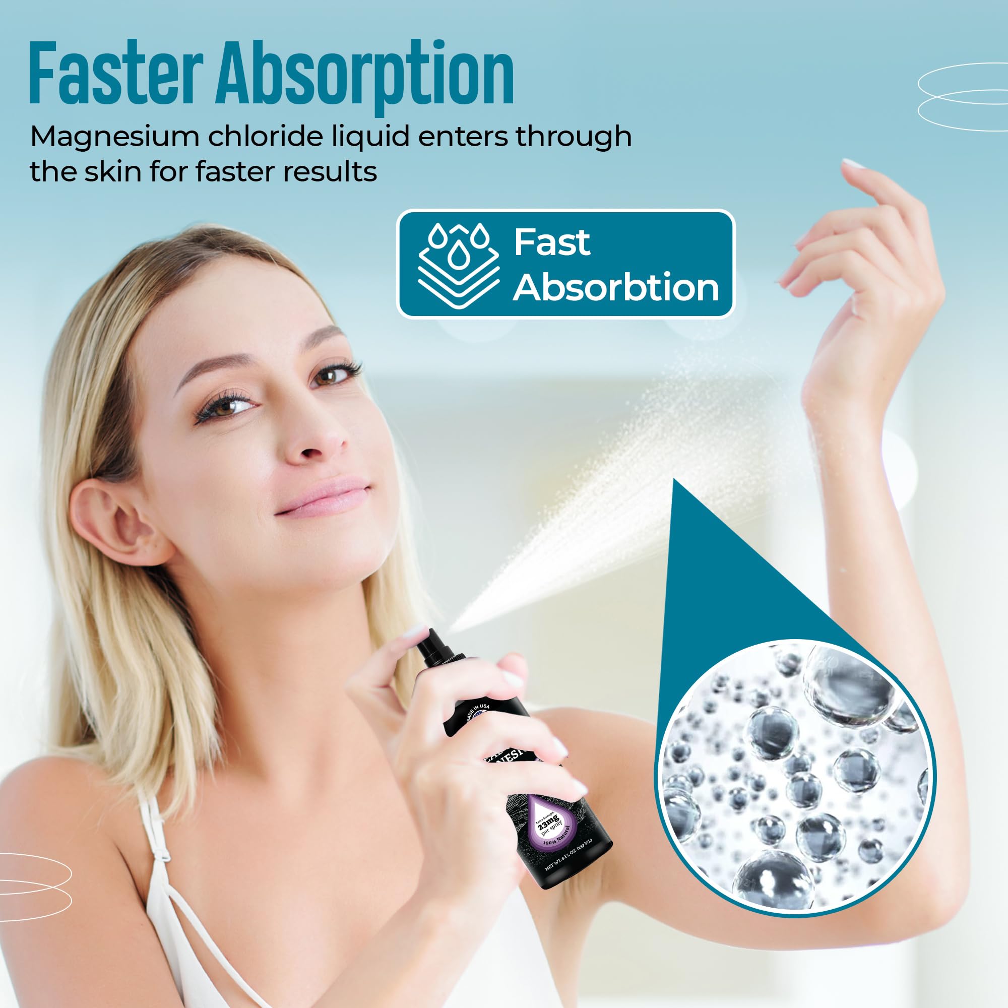 Aromasong Magnesio Spray Lavanda: sensación fresca al secar, piel suave