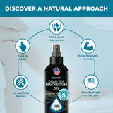 Aromasong magnesio rociado sobre la piel para alivio suave.