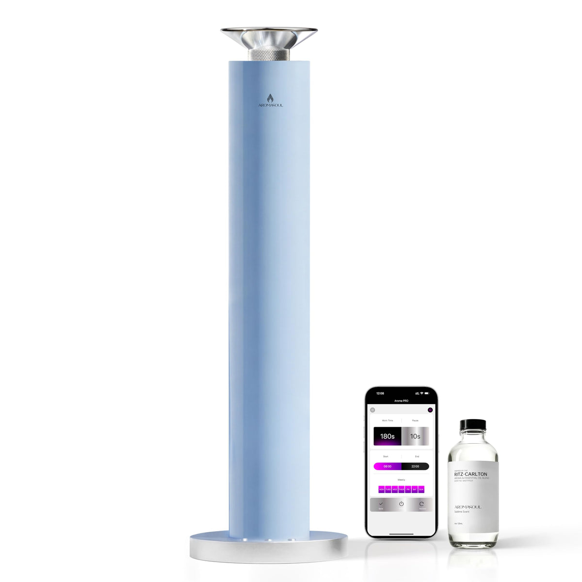 AROMASOUL, difusor sin agua de aleación para aromas duraderos en salones.