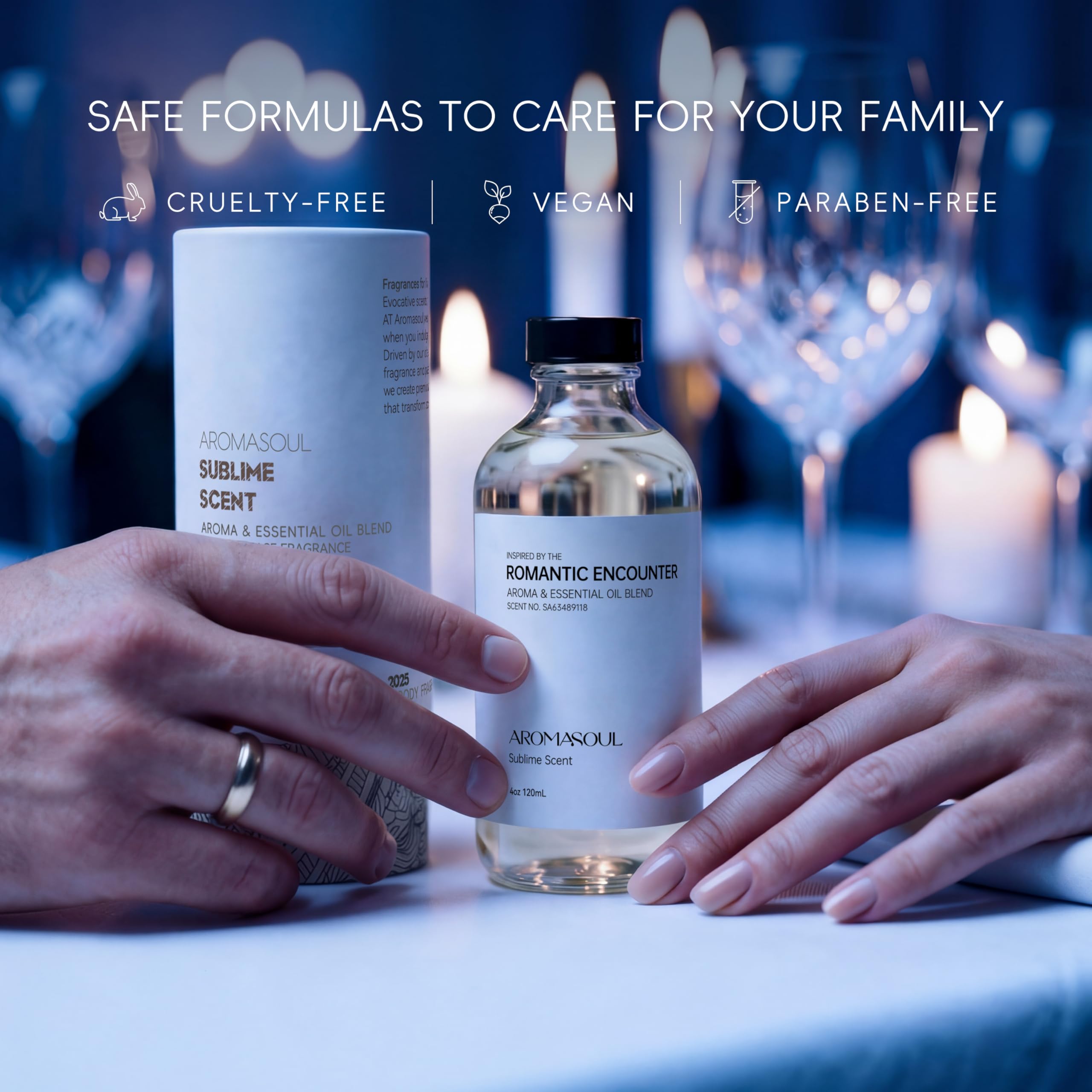 AROMASOUL Encuentro Romántico, difusor ultrasonico para espacios elegantes y tranquilos.