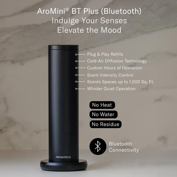 AromaTech AroMini BT Plus control por aplicación para ajustes simples.