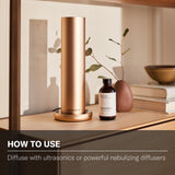 Envase de vidrio AromaTech con diseño de lujo para uso diario.