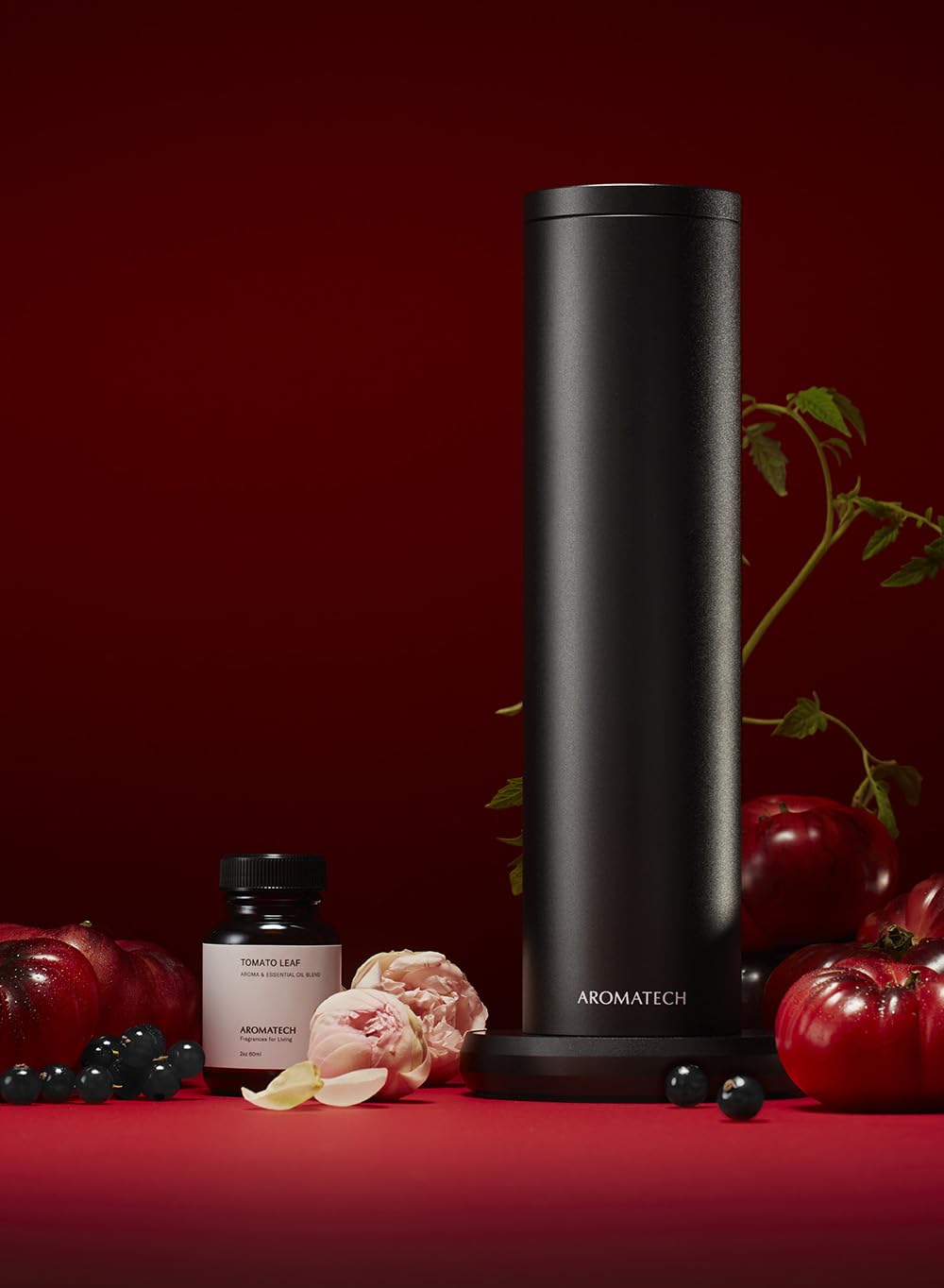 AromaTech Etiqueta Hoja de Tomate: envase elegante para fragancias.