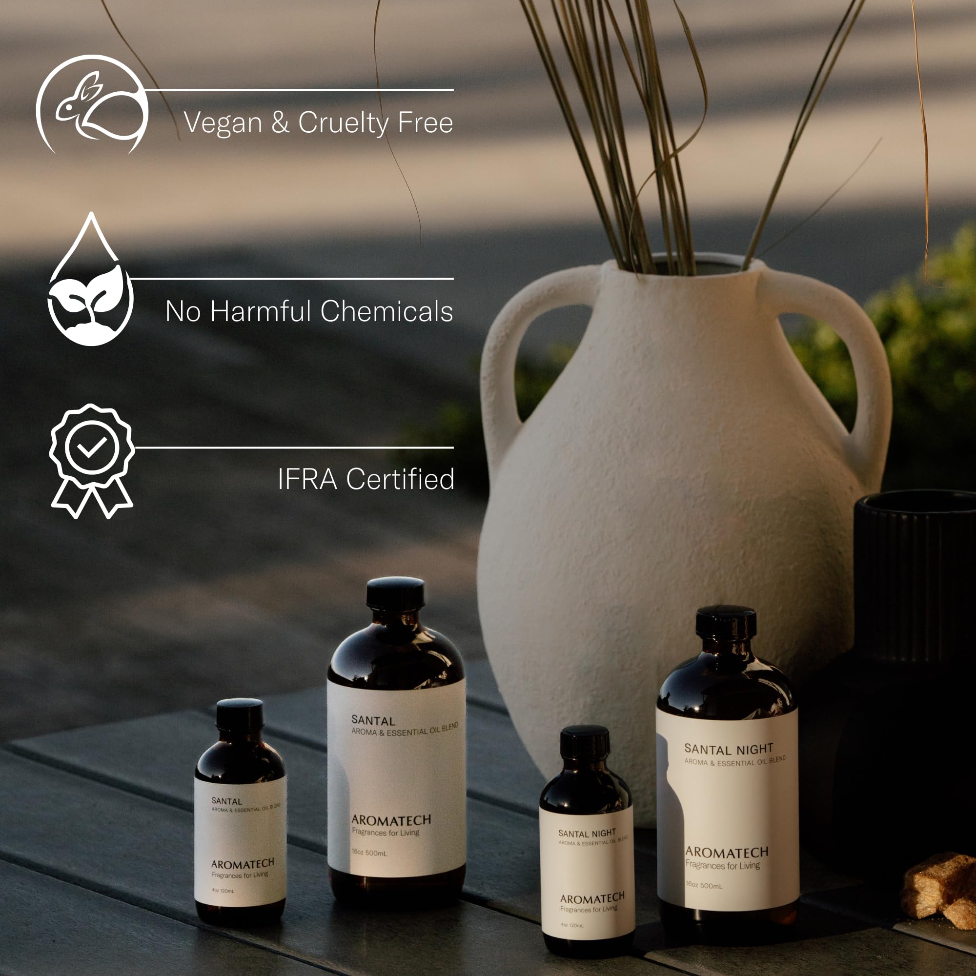 Aromatech Fig & Orange Blossom, ambientación hogar, crea atmósfera mediterránea confortable.