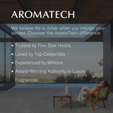 Aromatech Fig & Orange Blossom, difusor ultrasonico, libera fragancia suave y duradera.