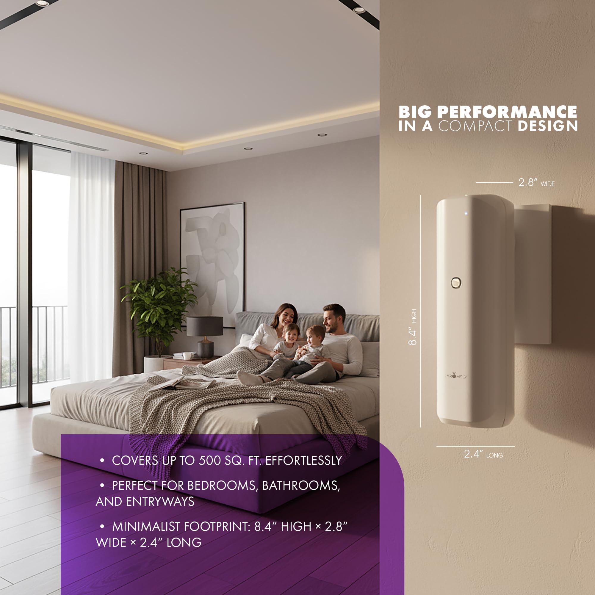 AROMELY ARO Bliss - cobertura de hasta 500 ft² ideal para hoteles