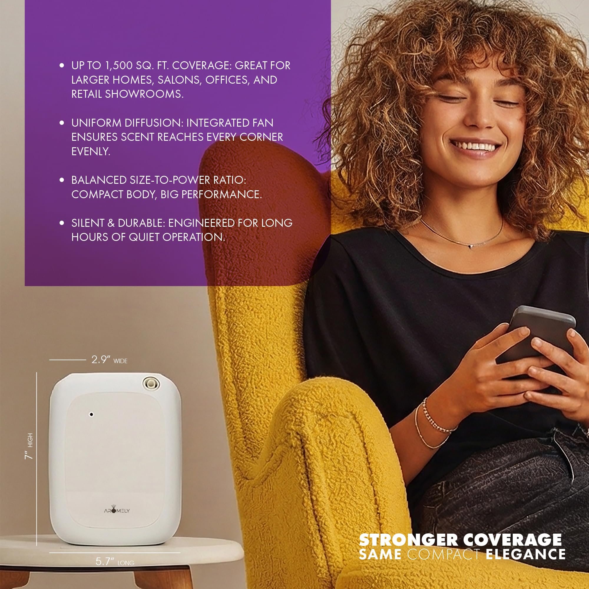 AROMELY difusor diseño moderno en blanco para cualquier ambiente
